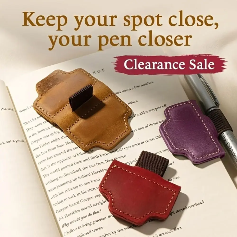 

Креативный кожаный держатель для ручек, изысканный минималистичный держатель для карандашей, разноцветный простой зажим для ручек, календарь