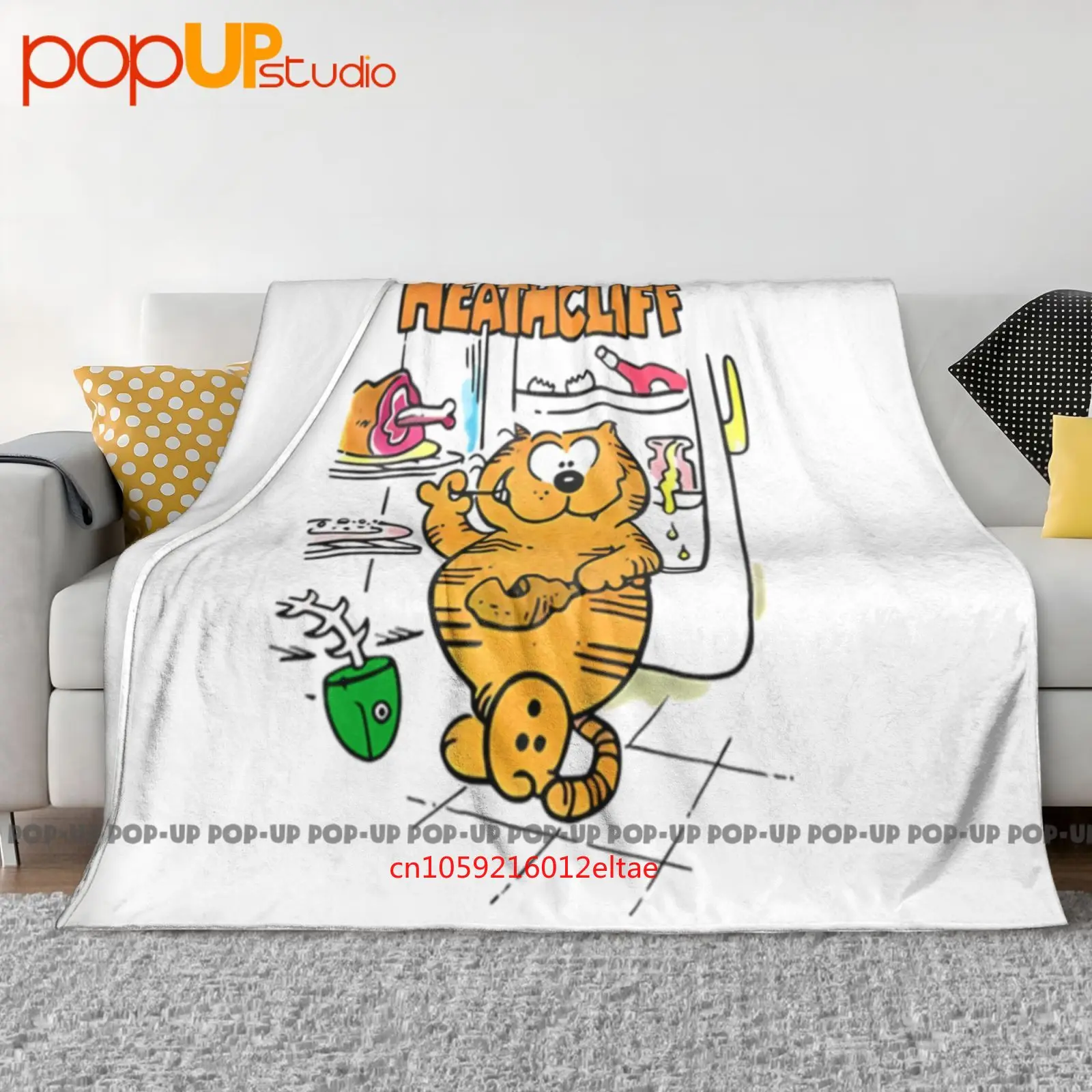 Heathcliff 1984 Serie de televisión animada Mel Blanc Canadá EE. UU. Manta ultrasuave Vintage colcha funda de sofá de invierno fundas de cama
