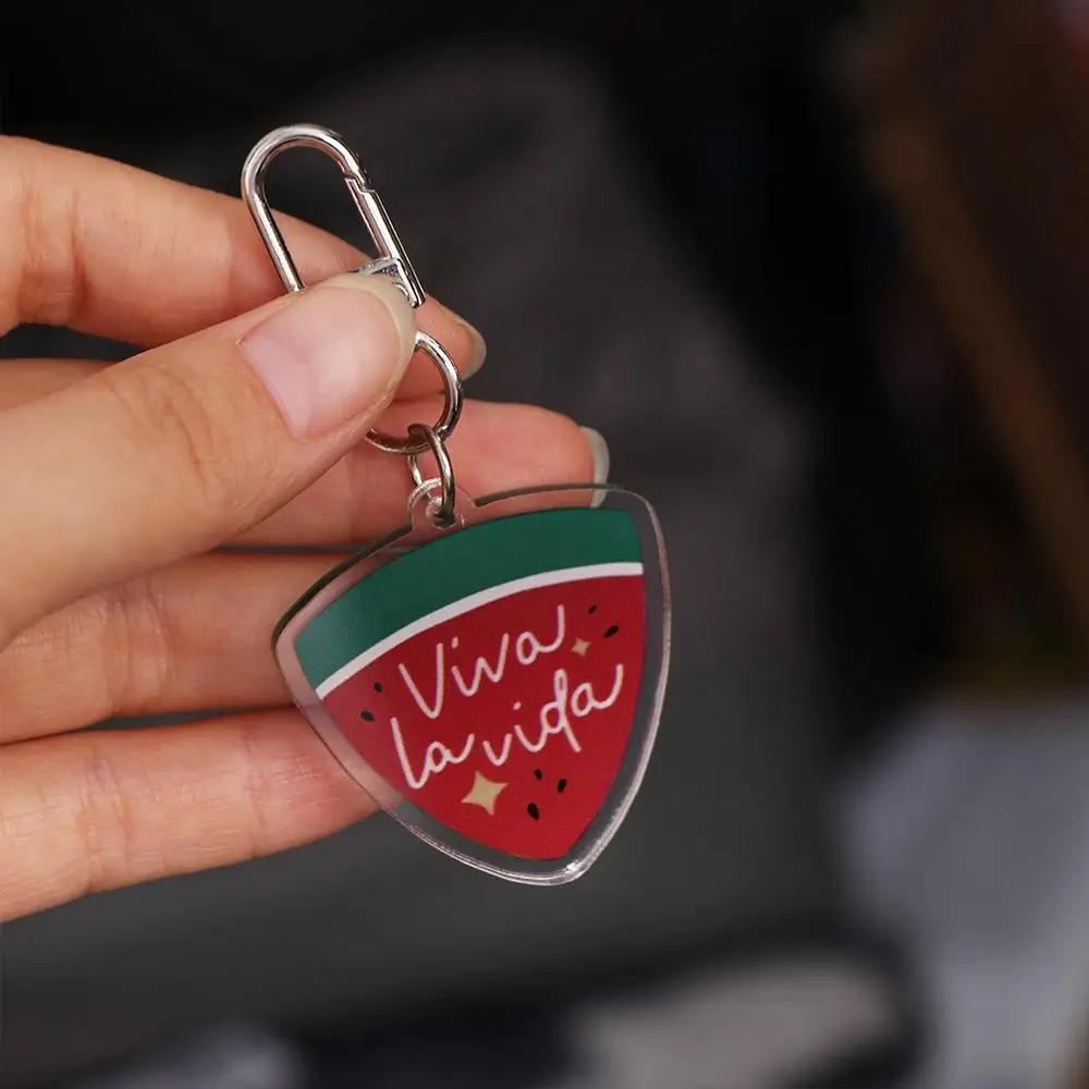 Regalo acrílico brillante sandía llavero simulación fruta de verano acrílico sandía colgante Viva La Vida Cosplay teléfono