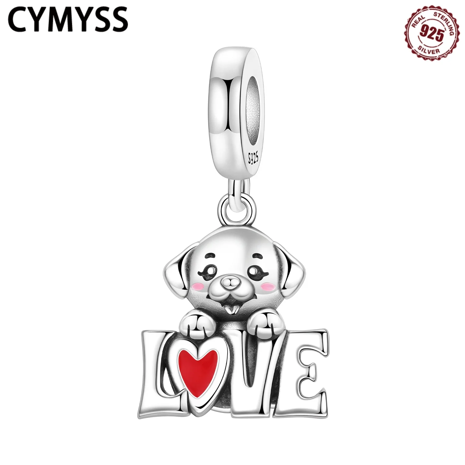 

CYMYSS 2025 New S925 Sterling Silver Love Loyal Dog Pendant Fine Jewellery Commemorative Dog Birthday Gift Girl Woman Pendant