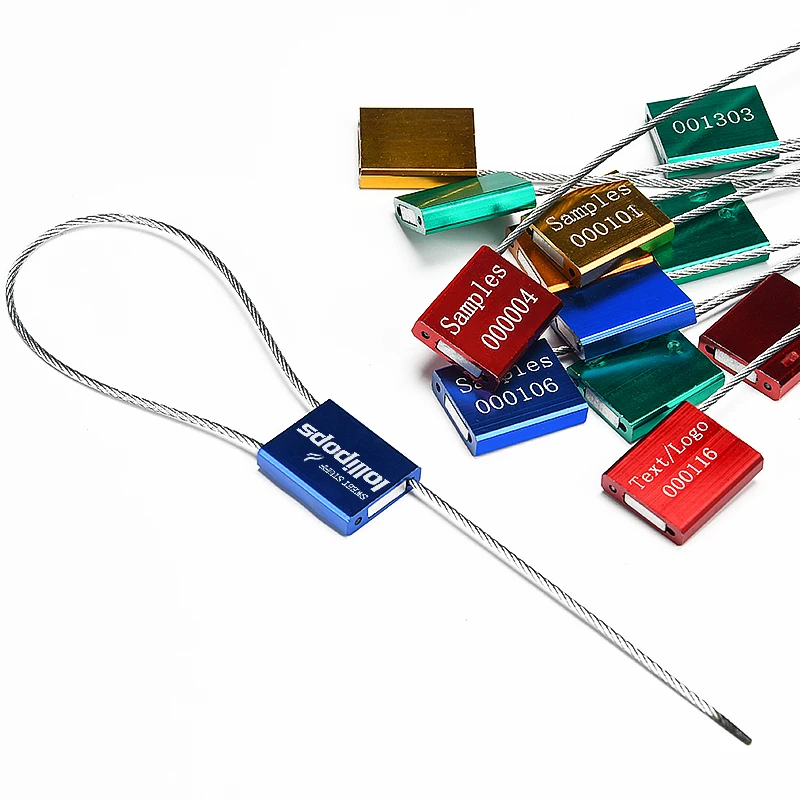 Cable Seals Metal Container Truck Trailer Seal Lock High Security Pull Tight Alumium Shipping Security Tags of Logisitics 100pcs