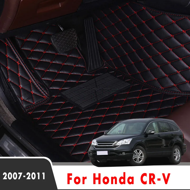 

Коврик для пола автомобиля, коврик для багажника для Honda CR-V CRV 2007 2008 2009 2010 2011, кожаный водонепроницаемый коврик для багажника, аксессуары для интерьера автомобиля