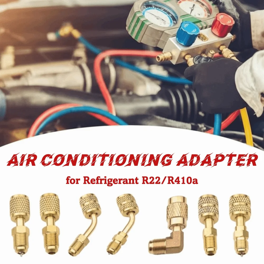 Solid Copper Air Conditioning Adapter Flare Fitting 5/16 Inches SAE Service Port Adapter Male Thread 1/4 Inches SAE HVAC Adapter