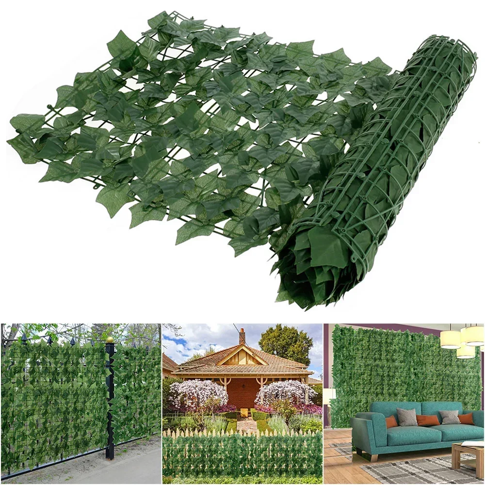 Artificial Green Leaf Fence Ivy Hedge Balcony Privacy Fence Screen for Home Garden Backyard Balcony Fence Decoration NEW