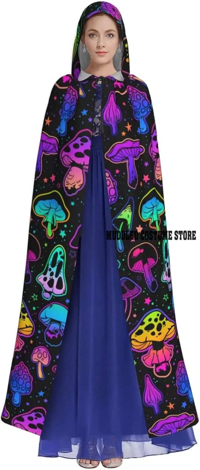 فطر مخدر للجنسين الكبار مقنعين عباءة أشباح الرأس لأزياء الهالوين التنكرية