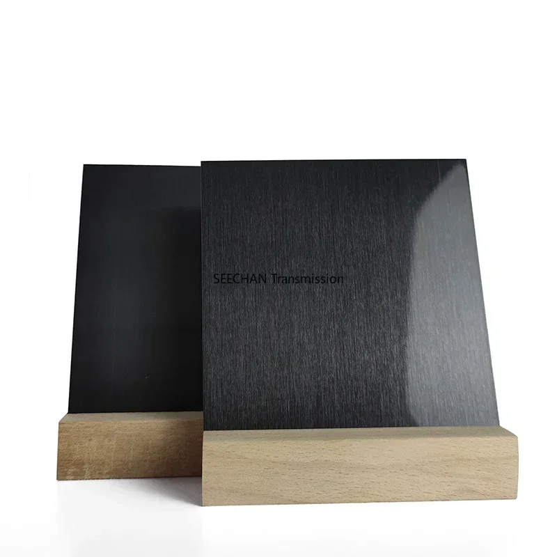 1 PCS 304 Dumb Black Brushed Steel Plate, Stainless Steel Blank Metal Nameplate Suitable For Laser Engraving