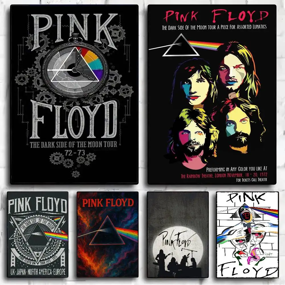 Rock Band Pink Floyd Vintage Posters Sticky Whitepaper Prints Posters Artwork Posters Wall Stickers