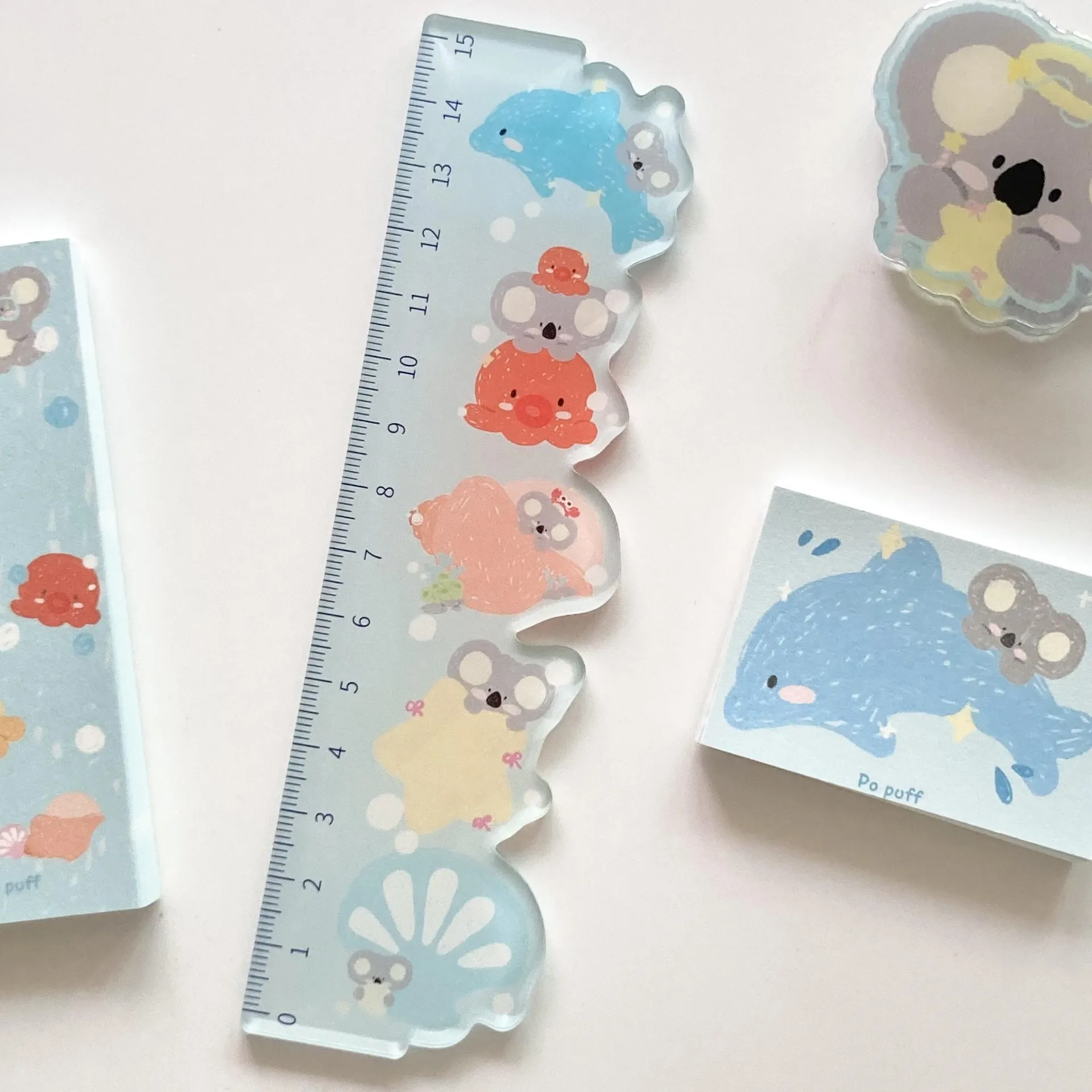 50pcs-cute-cartoon-sea-animals-rulers-15cm-kawaii-stationery-for-student-school-supplies-office-accessories-15cm-ruler-promotion
