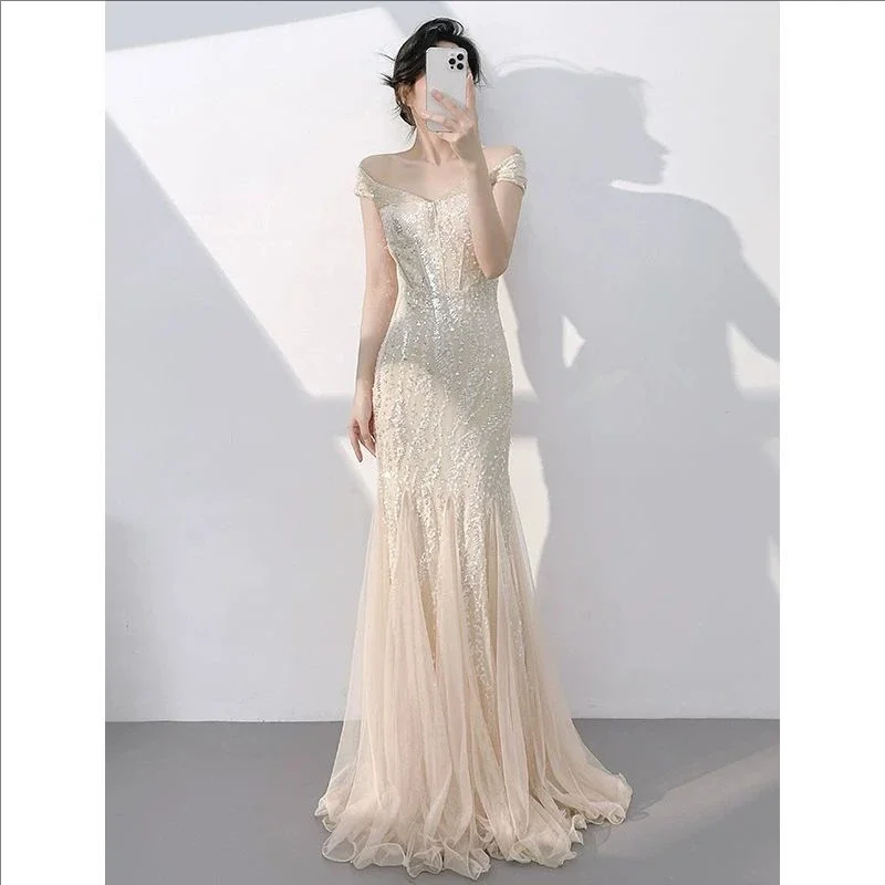 

Customized Celebrity Dresses Mermaid Elegant Floor Length Fashion Lady Evening Party Dress 2025 XYY002
