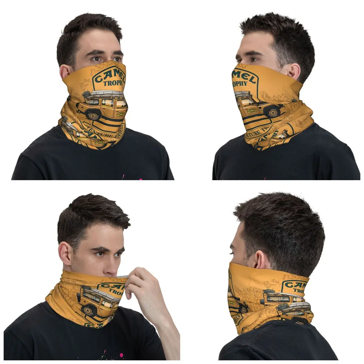 Custom Camel Trophy Defender 110 Bandana Neck Warmer Women Men Winter Hiking Ski Scarf Gaiter Face Cover