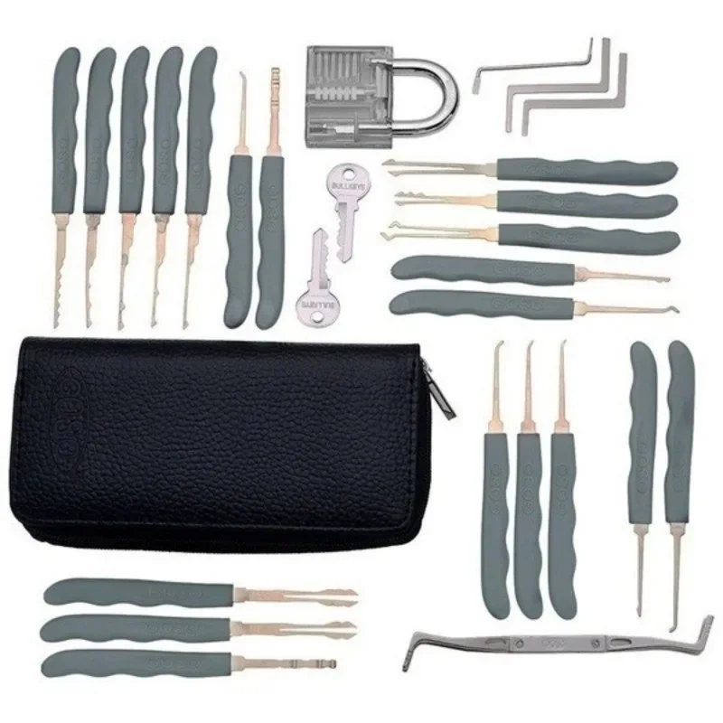 24Pcs Lock Pick Set Practice Padlock Locksmith Tools Lock Picking Training Kit for Beginner