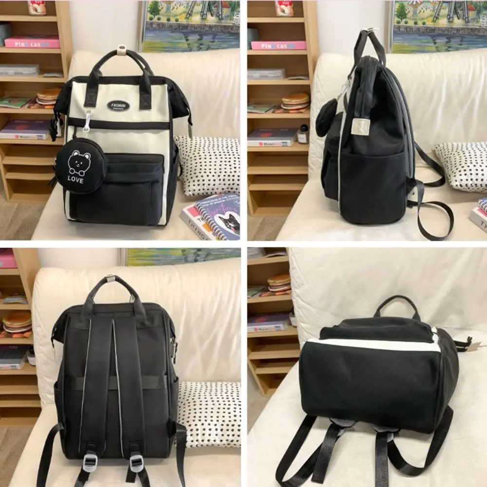 

Casual Casual Student Schoolbag Large Capacity Simple Travel Backpack Book Bag Waterproof Nylon Shoulder Bag Children