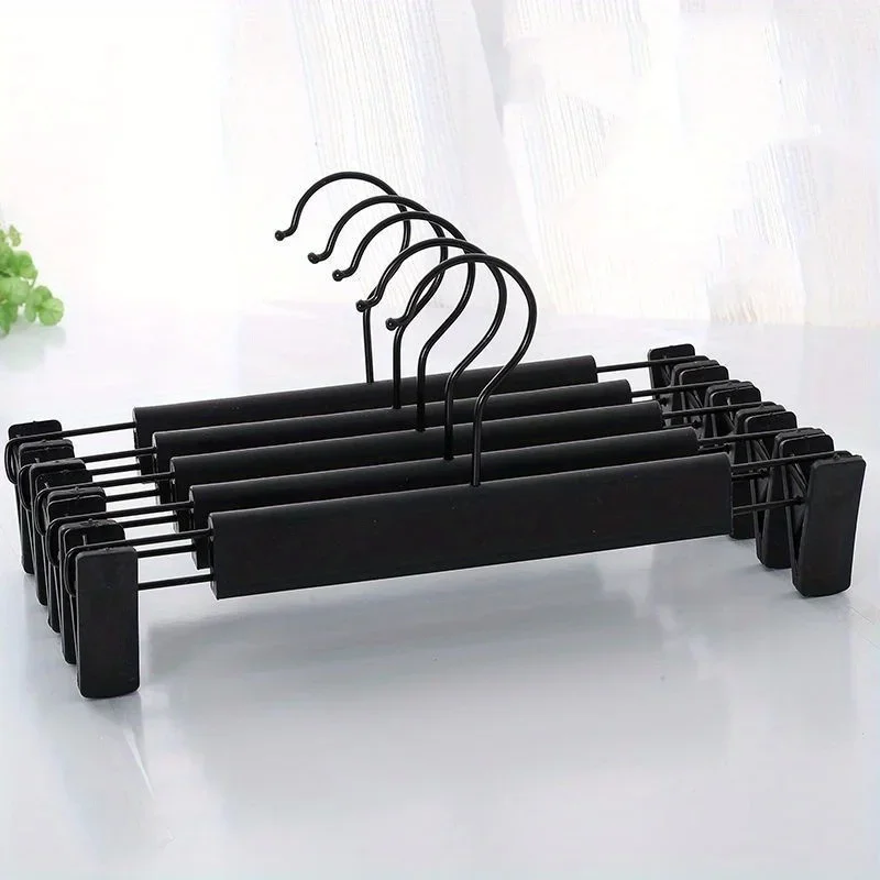 Home frosted plastic trouser rack strong seamless clip hangers to dry clothes