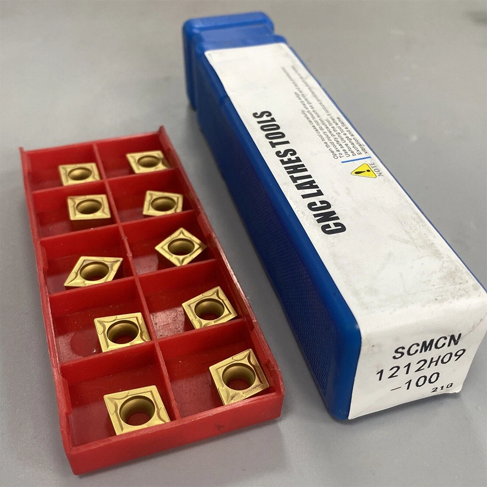 Pack of 10 Carbide Inserts CCMT09T304 with SCMCN1212H09 100 Lathe Turning Tool Holder Perfect for semi finishing finishing