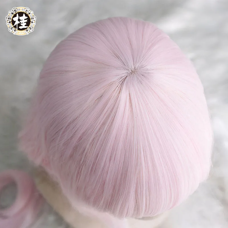 UWOWO Vanilla Cosplay Wig 80cm Long Twin-tail Light Pink Chocolaa/Vanillaa Long Wig Heat Resistant Halloween