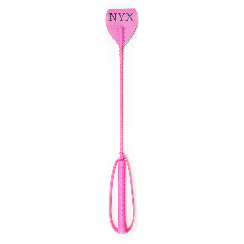 

46.5cm Leather Long Straight Whip Flogger Paddle Horse Whip Plastic Handle Riding Crop Equestrianism HorseWhip