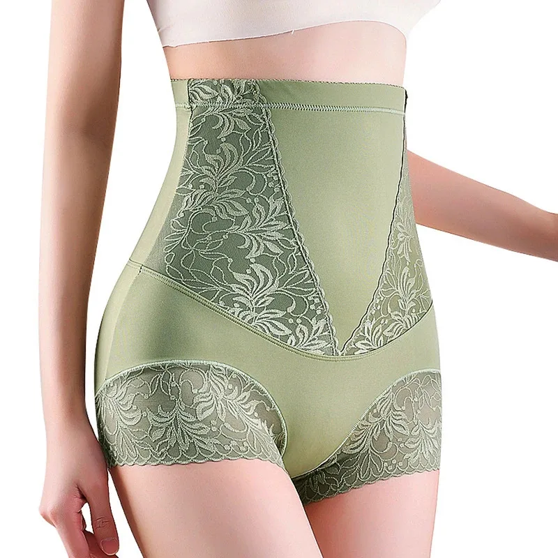 Hochgeschnittene Shapewear Bauchkontrolle Slip Spitze Schlankheits-Unterwäsche Damen Taillentrainer Körperformer Unterwäsche