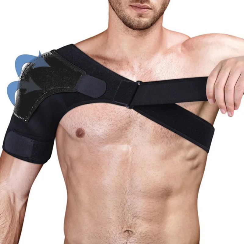 Adjustable Shoulder Brace with Pressure Pad Orthopedic Brace for Left and Right Shoulder Injuries Protect Back Belt Breathable