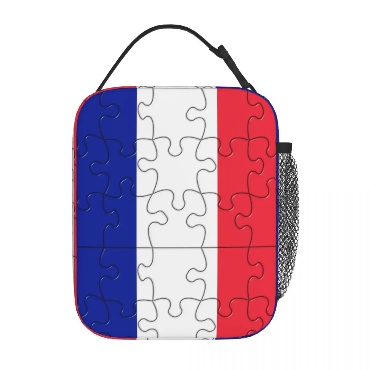 Insulated Lunch Bags Puzzle France Flag Merch Food Box INS Trendy Cooler Thermal Bento Box For School