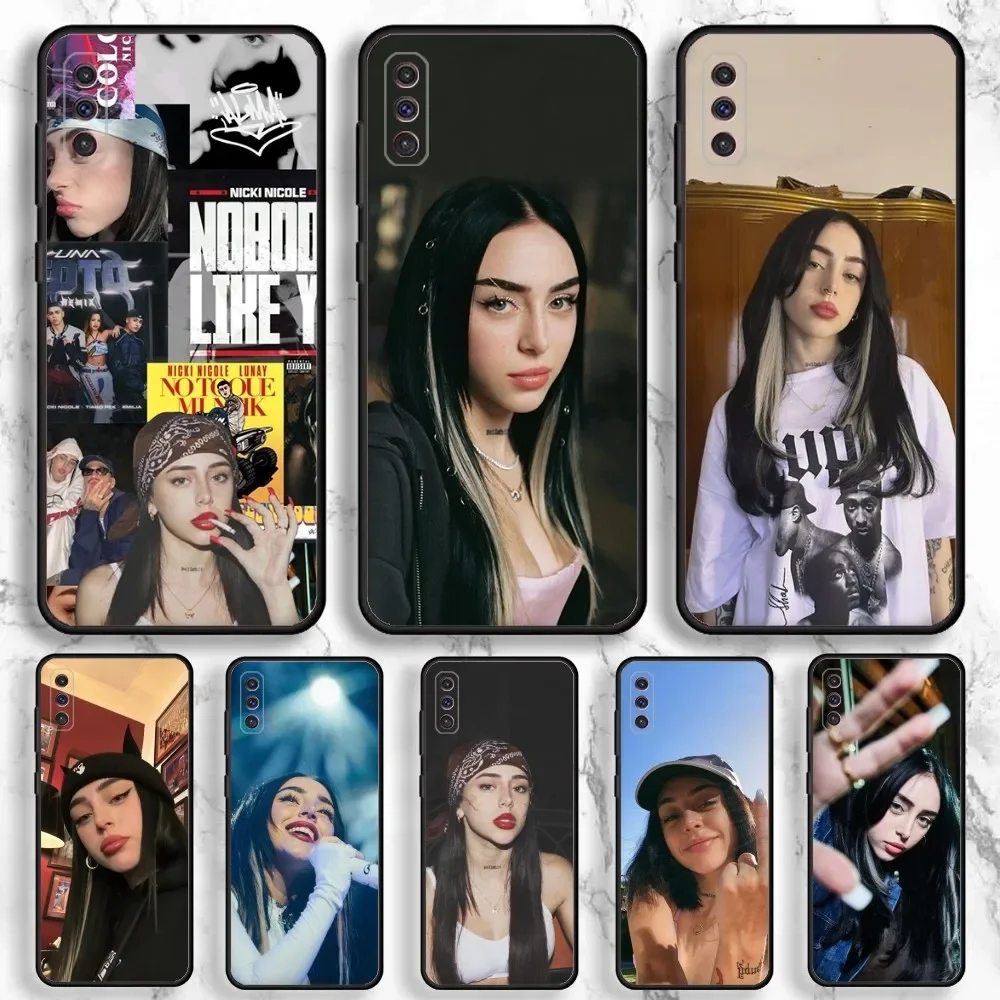 Nicki Nicole Singer Phone Case For Samsung Galaxy A13,A21s,A22,A31,A32,A52,A53,A71,A80,A91 Soft Black Phone Cover