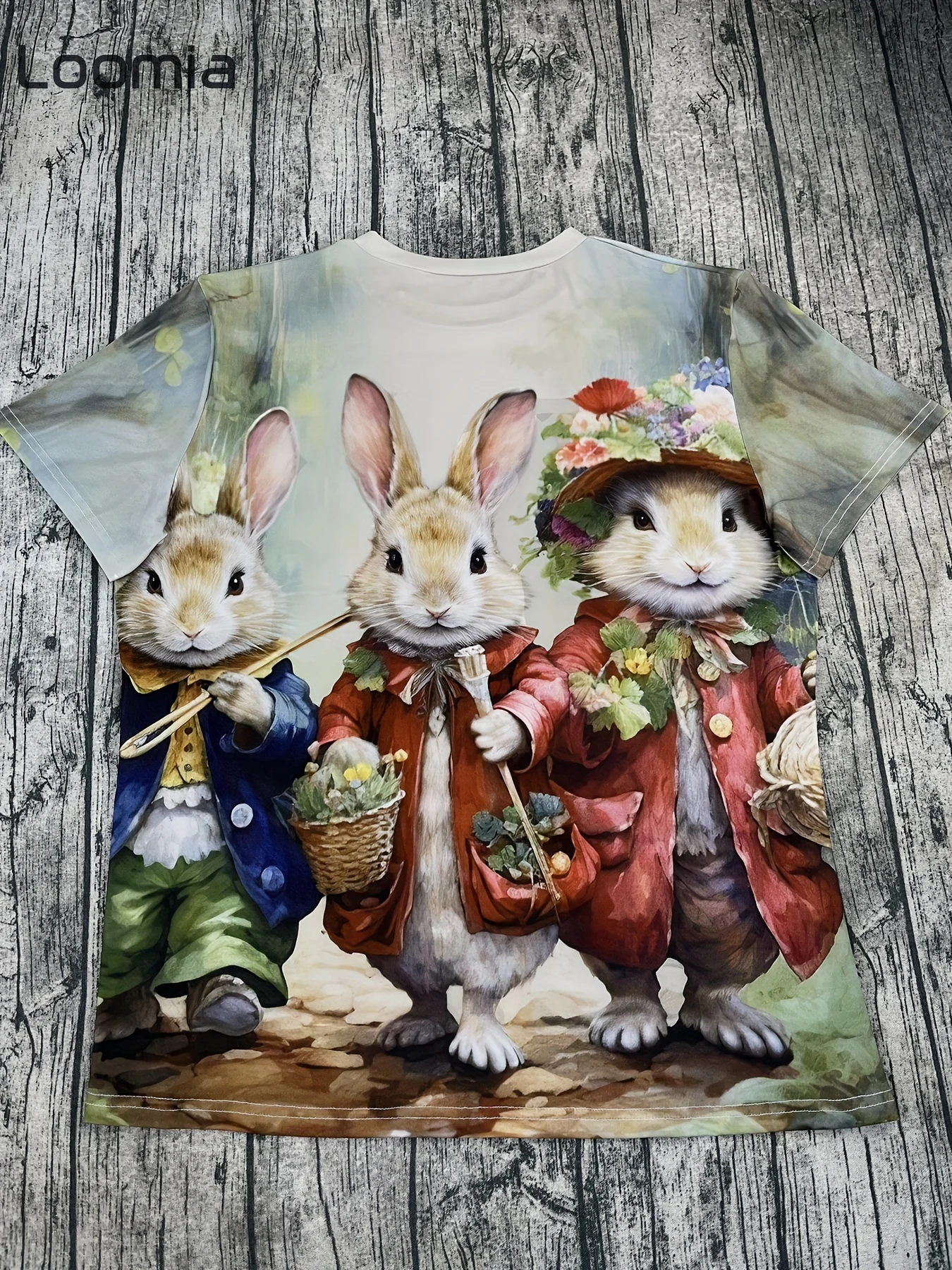 

Футболки с рисунком кролика, женская одежда, модная женская одежда с круглым вырезом, летняя повседневная футболка в стиле Харадзюку с короткими рукавами, женский топ