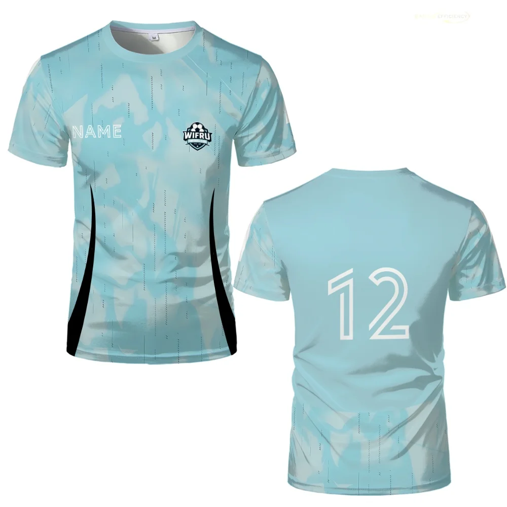

New Fashionable Men's T-shirt Customizable Breathable Sportswear Jersey Comfortable Short-sleeved Fitness Soft Unisex Tops