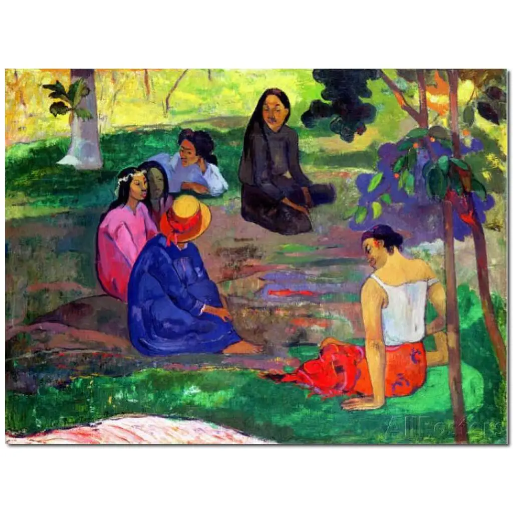 

The Gossipers Conversation by Paul Gauguin Painting Canvas Art hand Painted Landscape Modern Artwork Office Wall Decor