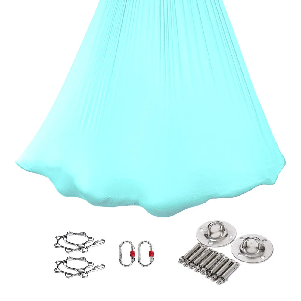 

Lightweight Soft Yoga Hammock Set Hanging Aerial Swing Kit Vintage Style for Home Gym Fitness