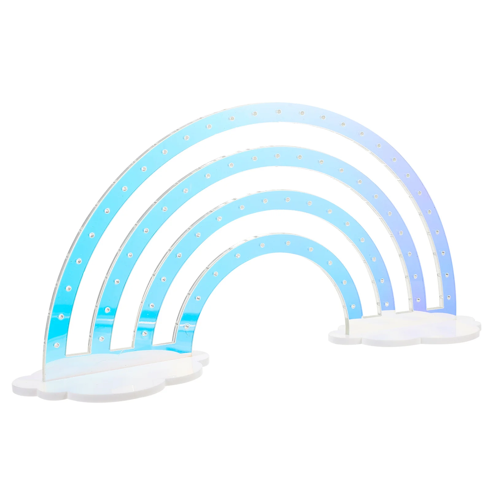 

Rainbow Cloud Earring Organizer Plastic Rainbow Shaped Jewelry Display Stand Compact Design Dresser Vanity Bathroom Counter
