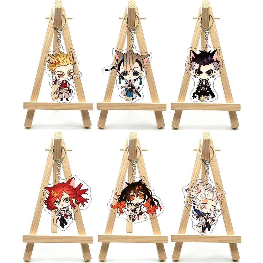 55MM Anime GACHIAKUTA Figur Rudo Suaburekku Zanka Nijik Enjin Leo Ripper Foro Zunit ‌   Semiu Greer Acryl-Schlüsselanhänger Niedliche Geschenke