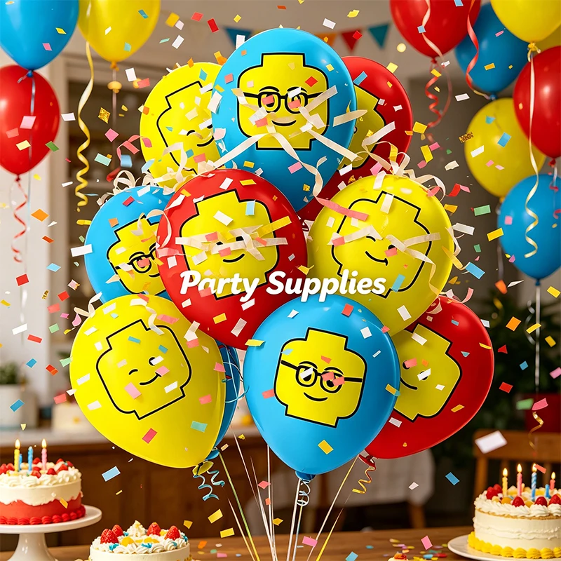 Building Block Party Balloon 12 Inch Latex Balloon Shower Decoration for Birthday Party Decoration Supplie - view 6