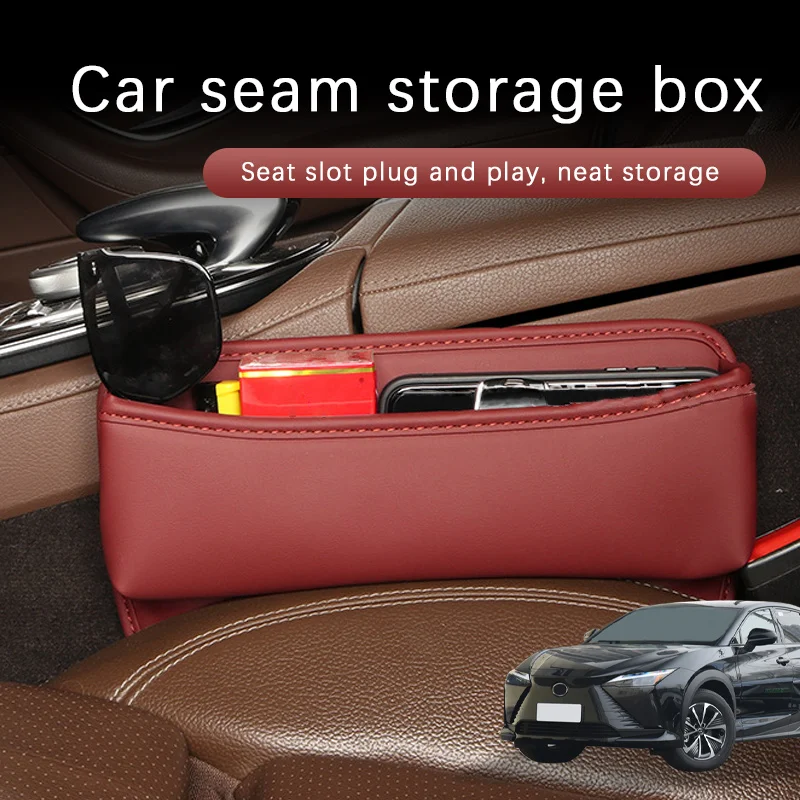 Car Seat Gap Storage Box Driver Front Auto Seat Gap Filler Organizer Wallet Keys Card Storage Box For Lexus RZ