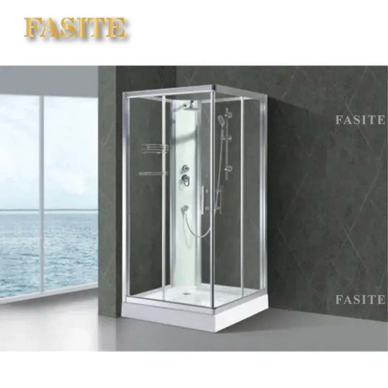For Bathroom Integral Shower Room Acrylic Chassis Wet Steam Sauna Cabin Household Clean Convenient One Piece Enclosure