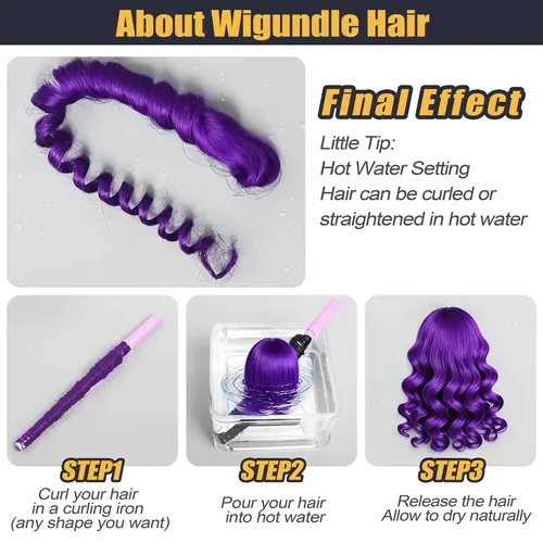 Imagen 2 del producto Pelo trenzado morado preestirado sintético Kanekalon pelo de ganchillo extensiones de trenzas Jumbo accesorios para el cabello para niñas trenzas