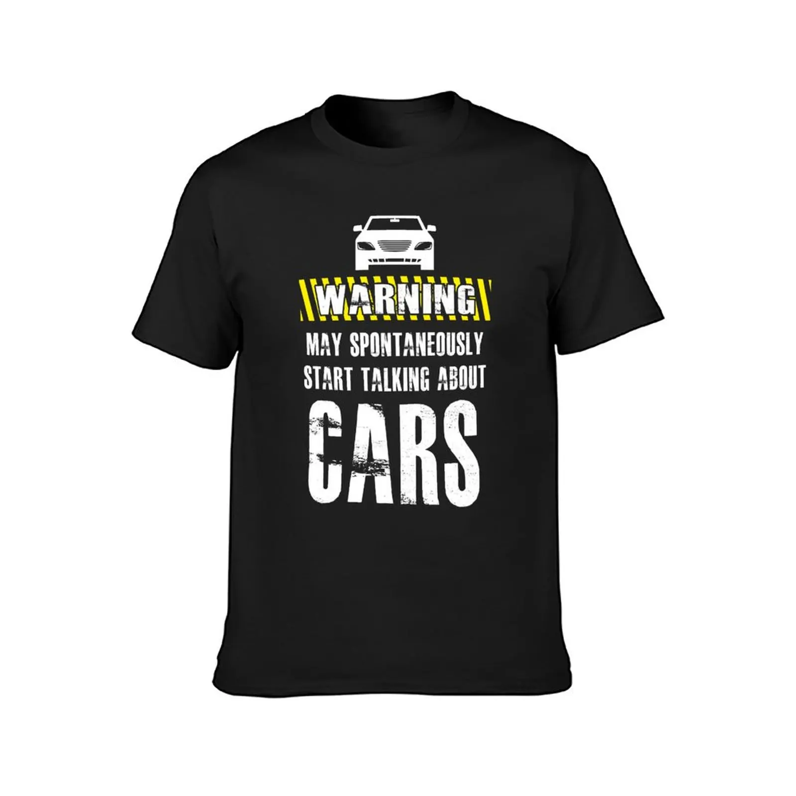 Warning-May start talking about cars anytime T-Shirt vintage clothes summer clothes mens t shirt graphic