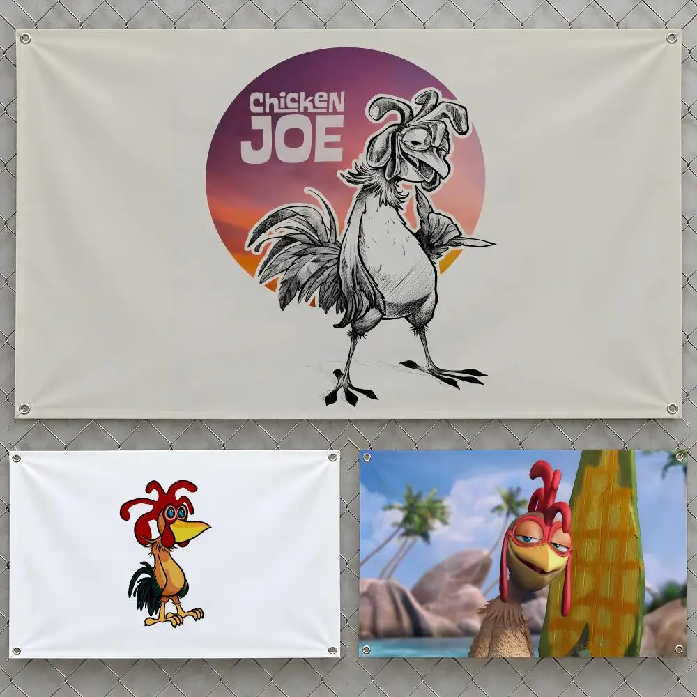 Character Chicken Joe Surf's Up Surfer Flags Wall Hanging Flag Banners For Birthday Parties Outdoor Bedroom Dorm Room Decor