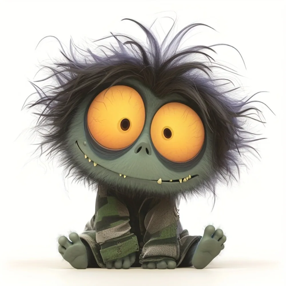 

1PC Cute Little Zombie Skull Waterproof Motorcycle Stickers DIY Motorbike Side Panels Fuel Tank Fairing Vinyl Decals Decoration