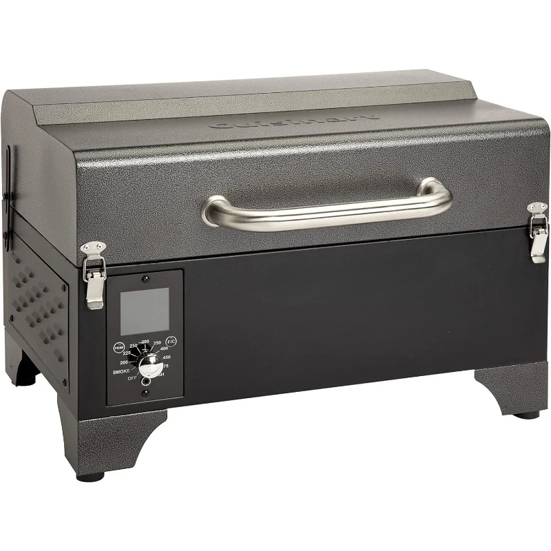 CPG-256 Portable Wood Pellet Grill and Smoker, Black and Dark Gray