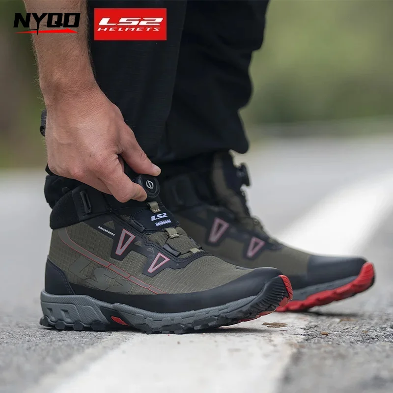 

2025 NEW LS2 MBW015 Motorcycle Riding Boots Fall and Wear Resistant Road Ankle Boots Travel Commuter Men and Women