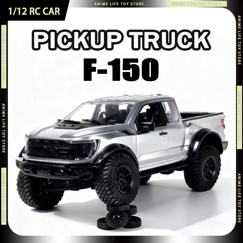 

F150 HX 1/12 RC Car Raptor Pickup Truck Full Scale Offroad 2.4Ghz Crawler 4WD Climbing Model Fits With Metal Trailer Hitch Gift