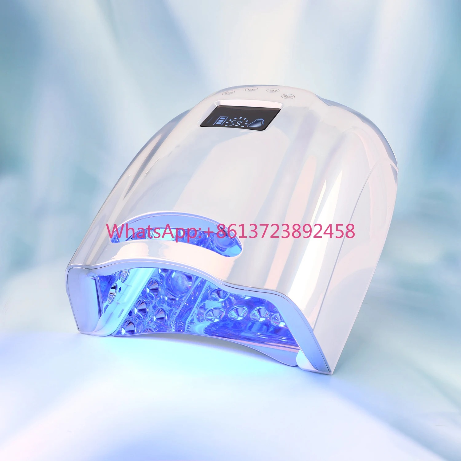 

2025 Newest 128W UV LED Nail Lamp Rechargeable Professional Digital Art Dryer Plating Silver 365nm High Customizable Logo