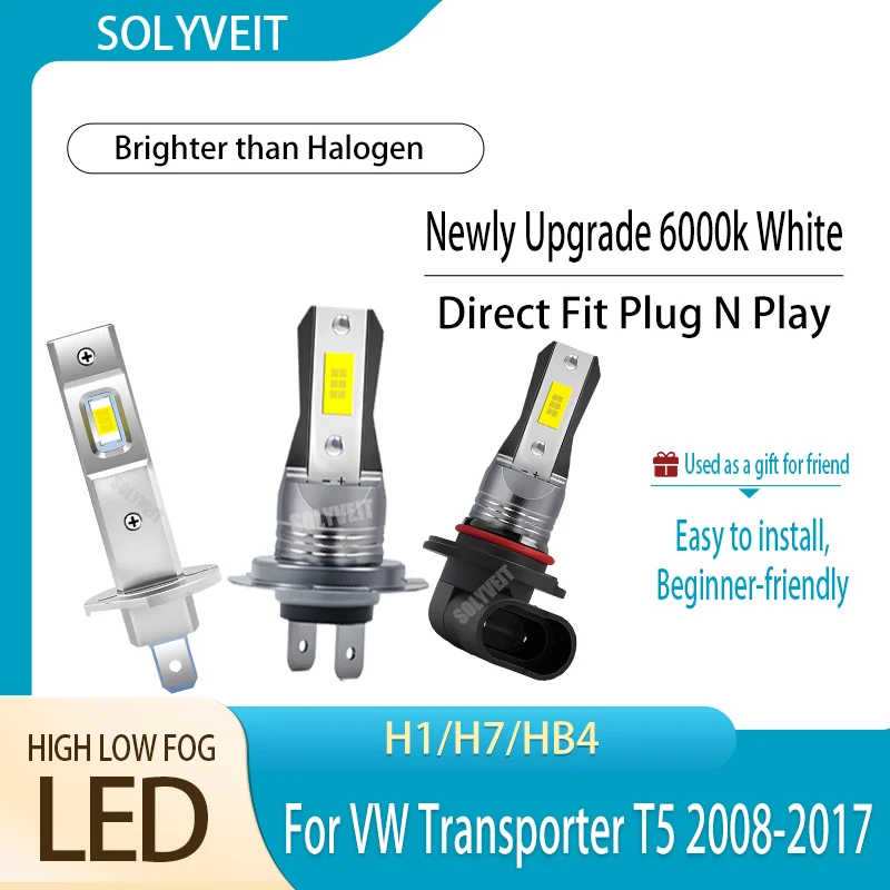 

H1 H7 HB4 Car LED Main Dipped Beam Foglamp Brighter than Halogen For VW Transporter T5 2008 2009 2010 2011 2012 2013 2014-2017
