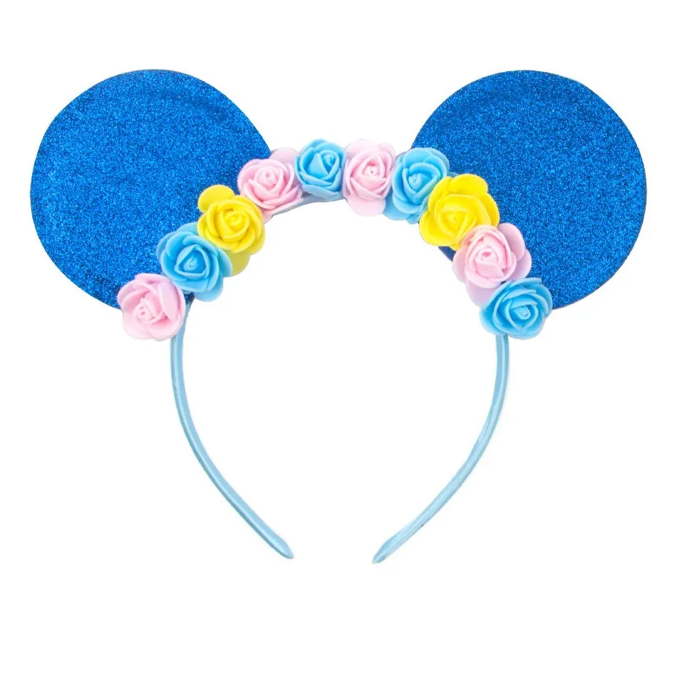 Minnie Headband Children Holiday Halloween Headdress Girl Minnie Ears Headband Kids Flower Hair Accessories Birthday Party