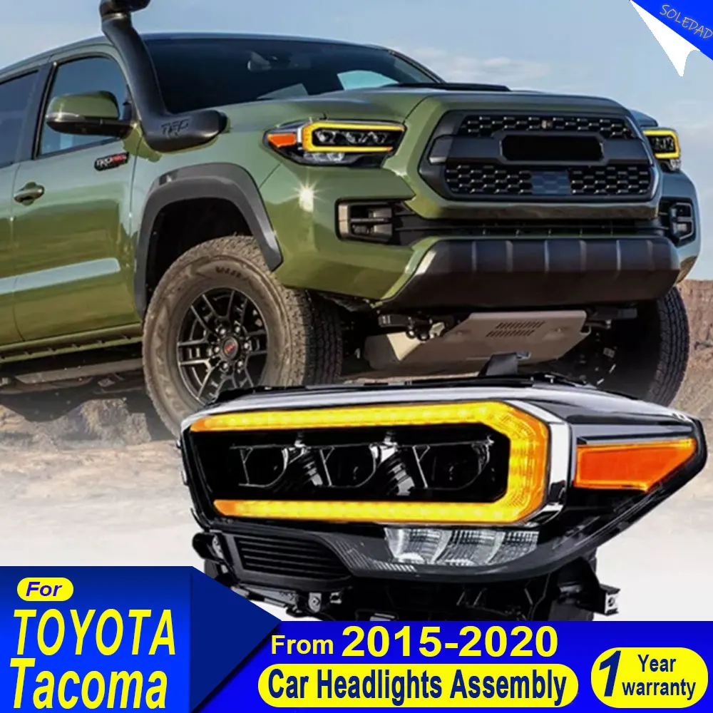

A pair Car styling Headlight For Toyota Tacoma 2016-2020 LED Headlamp Assembly Upgrade High Configure Projector Lens Accessories