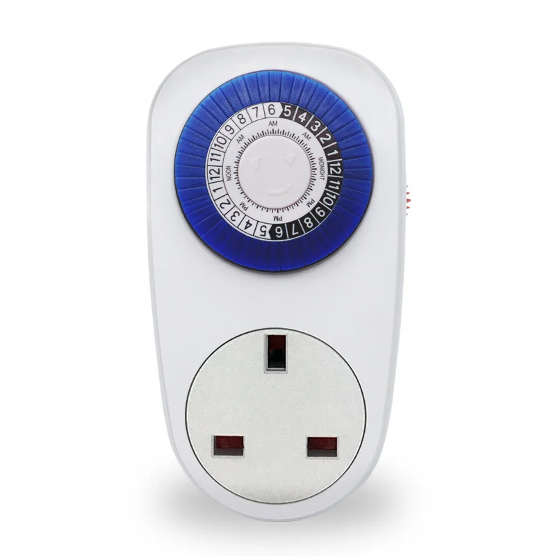 UK Style Plug 24 Small Circulation Switch 13A British Standard Mechanical Timer Timing Socket