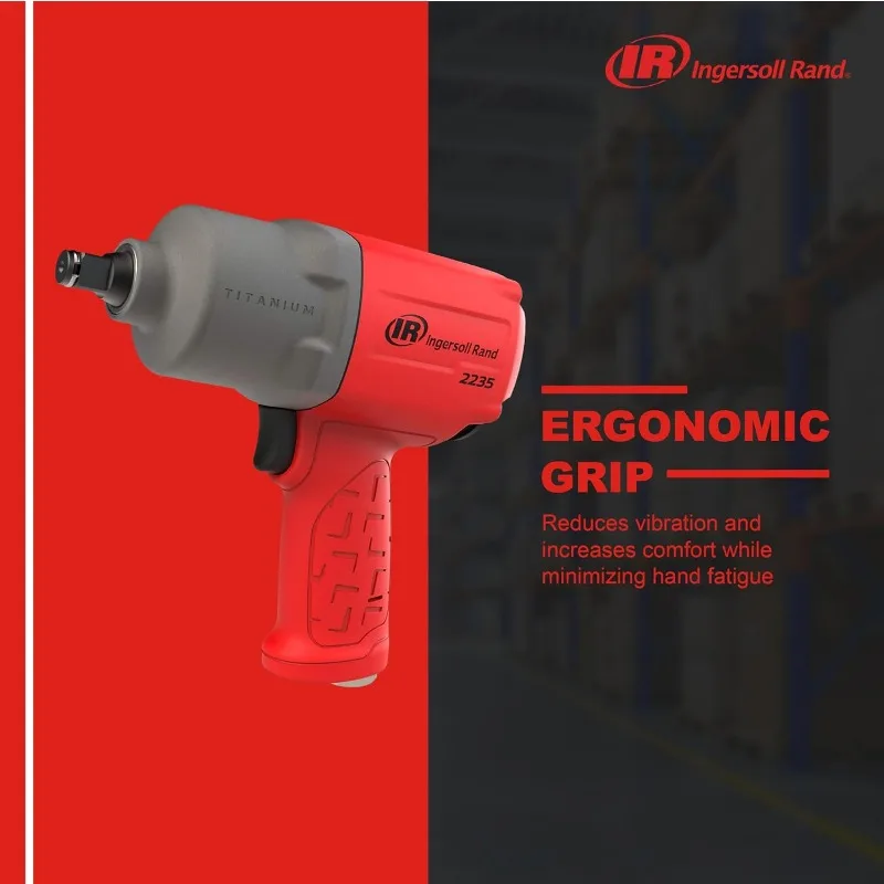 2235TiMAX-R 1/2" Drive Air Impact Wrench, Lightweight 4.6 lb Design, Powerful Torque Output up to 1,350 ft-lbs,