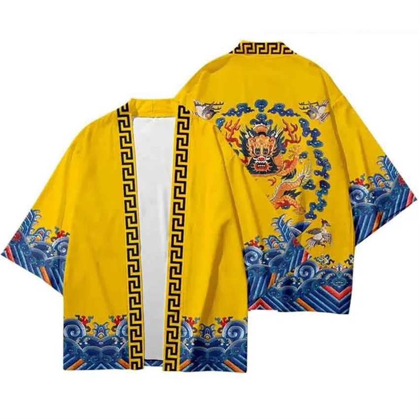 

3D Chinese Dragon Printed Fashion Japanese Cardigan Haori Women Traditional Asian Clothing Cosplay Shirts Yukata Beach Kimono