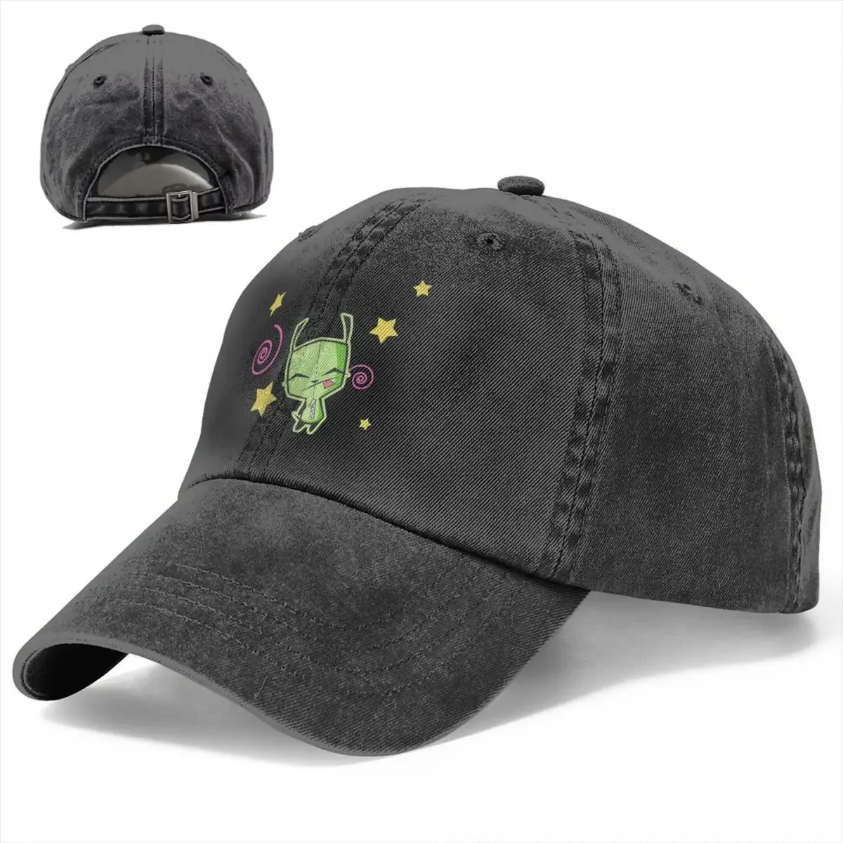 Vintage Invader Zim Gir Baseball Caps for Men Women Distressed Washed Sun Cap Outdoor Running Golf Unstructured Soft Hats Cap