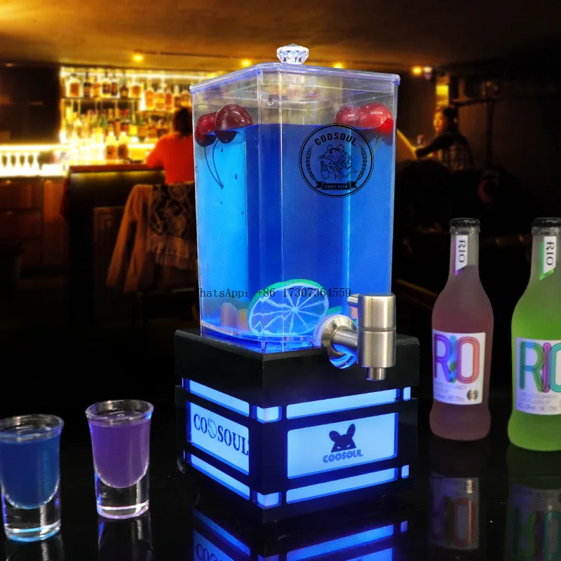 

Пивная пушка с краном, 2 л, контейнер для кока-коли, светящаяся винная пушка, специальный 3-литровый коммерческий интернет-сок знаменитостей B