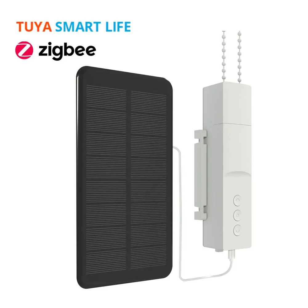 

Tuya Zigbee Smart Blind Driver New Design Zemismart Motors with Solar Panel Alexa Google Home Yandex Smart Home Automation